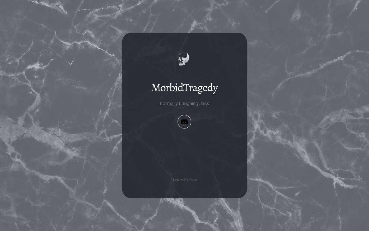 Carrd profile picture for @morbid